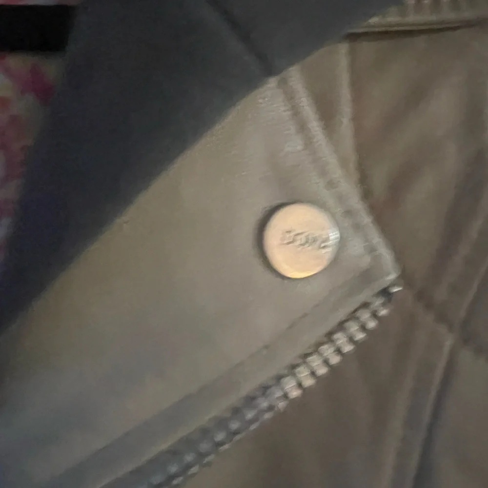 Doma Cream and Gray Leather Jacket - Picture 3 of 11